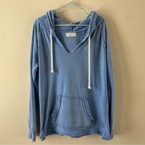 Ocean Drive Blue Hoodie with Front Pocket Cozy Coastal Beach